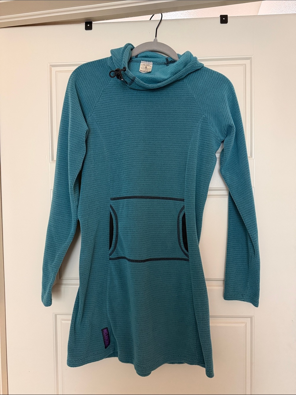 Melanzana Microgrid Dress Blue Medium